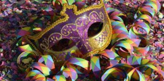 Maschere coriandoli Carnevale