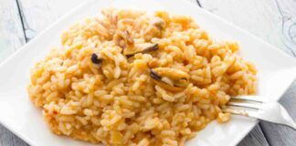 Risotto alla pescatora con preparato surgelato