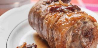 Rotolo di lonza ripieno ai funghi