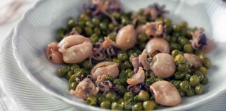 Seppioline con i piselli