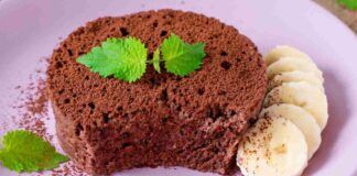 Torta 2 ingredienti cacao e banane
