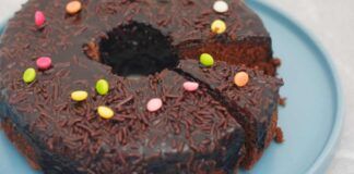 Torta di carnevale al cioccolato