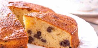 Torta paradiso con le gocce di cioccolato