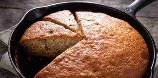 Banana bread light in padella