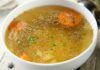 Brodo di pollo con scorza di parmigiano