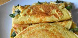 Crespelle morbide con asparagi