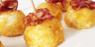 Crocchette di patate con mozzarella e bacon