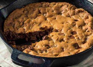 Crumble cookie cake alla nutella
