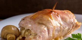 Involtini di pollo con funghi e caciotta