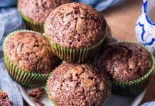 Muffin di mele al cioccolato