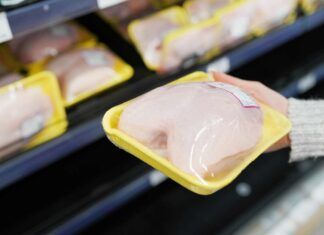 Petto pollo strisce bianche
