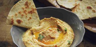 Preferisco questo hummus di ceci a pranzo che una minestra di ceci con la pasta, introduco meno calorie e sono felice