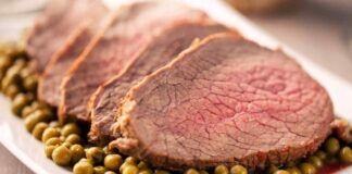 Roast beef con i piselli