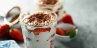 Tiramisù alle fragole light