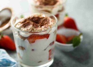 Tiramisù alle fragole light