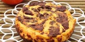 Torta di ricotta e gocce di cioccolato