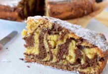 Torta zebrata ai due bicchieri