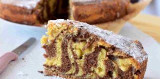 Torta zebrata ai due bicchieri