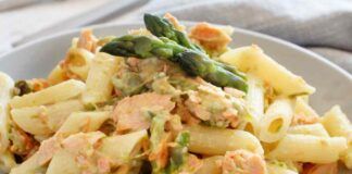 penne cremose salmone ed asparagi ricettasprint