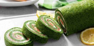 rotolo di spinaci e salmone