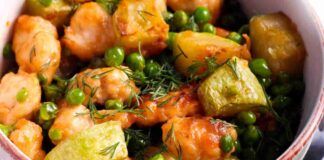 Bocconcini di tacchino con piselli e zucchine Ricetta Sprint