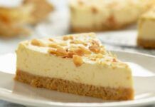 Cheesecake al cioccolato bianco e mandorle