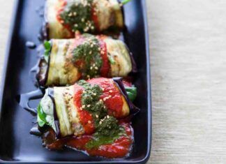 Involtini di melanzane al pesto di basilico RicettaSprint