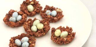 Nidi di Pasqua con cereali e cioccolato