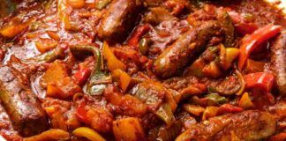 Peperoni in padella con salsicce e patate Ricetta Sprint
