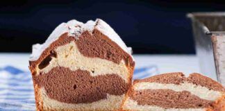 Plumcake bicolore alla philadelphia