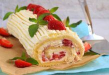 Rotolo bianco alle fragole