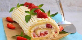 Rotolo bianco alle fragole