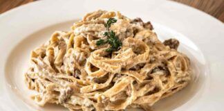 Tagliatelle carciofi e panna
