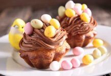 Tra le ricette veloci per Pasqua, questi tortini sono il TOP: niente bilancia e pieni di ovetti di cioccolato, li adoro! Tortini di Pasqua con gli ovetti di cioccolato