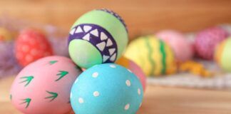 Uova Pasqua colorate