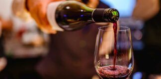 Bicchiere di vino rosso