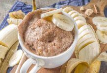 Banana bread in tazza