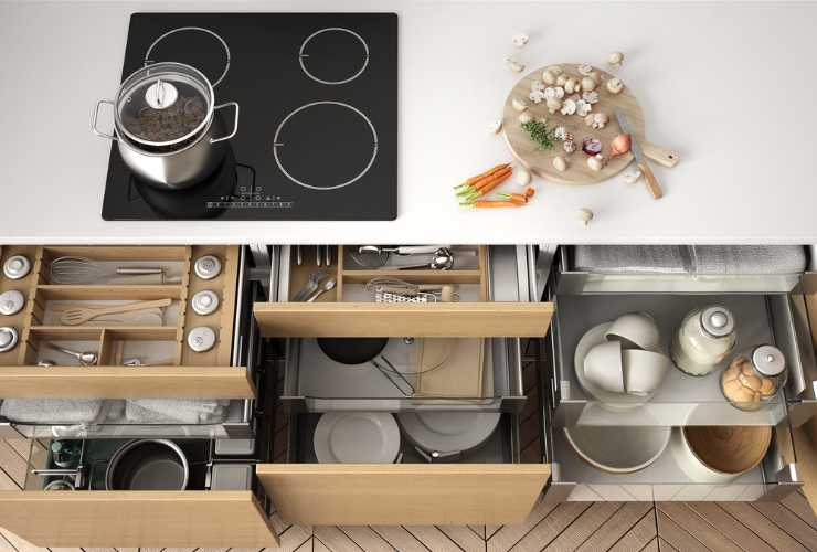 Cassetti della cucina in ordine RicettaSprint