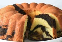 Ciambellone marmorizzato senza latte e uova