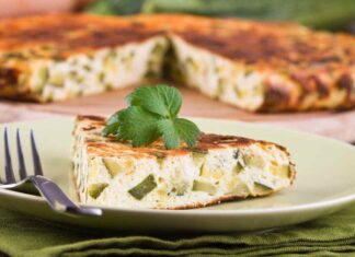 Frittatona al forno con zucchine e fiocchi di latte