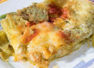 Lasagna di zucchine e pancetta