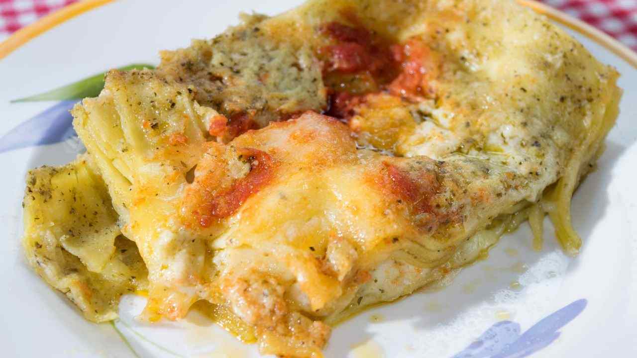 Lasagna di zucchine e pancetta