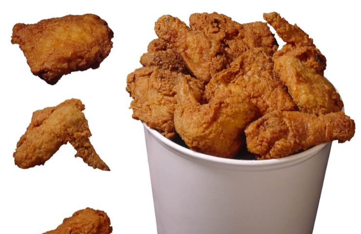 Pollo fritto in basket