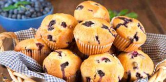 Muffin all'acqua con mirtilli RicettaSprint