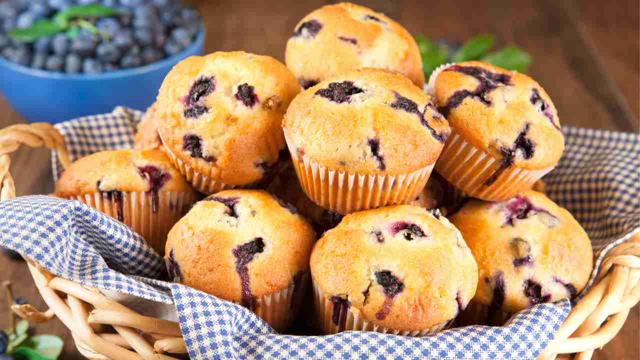 Muffin all'acqua con mirtilli RicettaSprint
