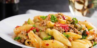 Pasta con melanzane peperoni zucchine RicettaSprint