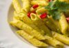 Pennette alla crema di piselli
