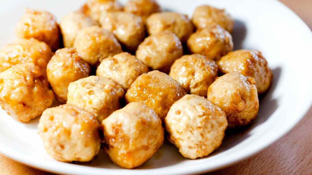 Polpettine di pollo all'arancia