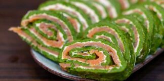 Rotolo di spinaci al salmone