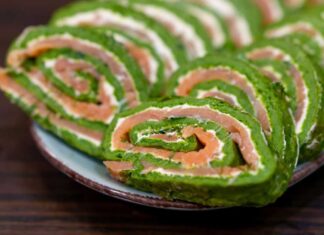 Rotolo di spinaci al salmone